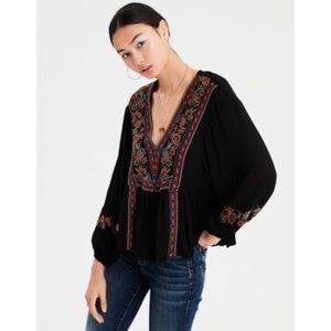 BOGO American Eagle Outfitters Boho Embroidered Top
